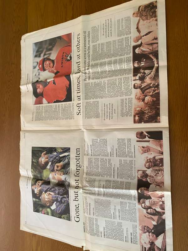 `In Memory of Mandela` newspaper supplement